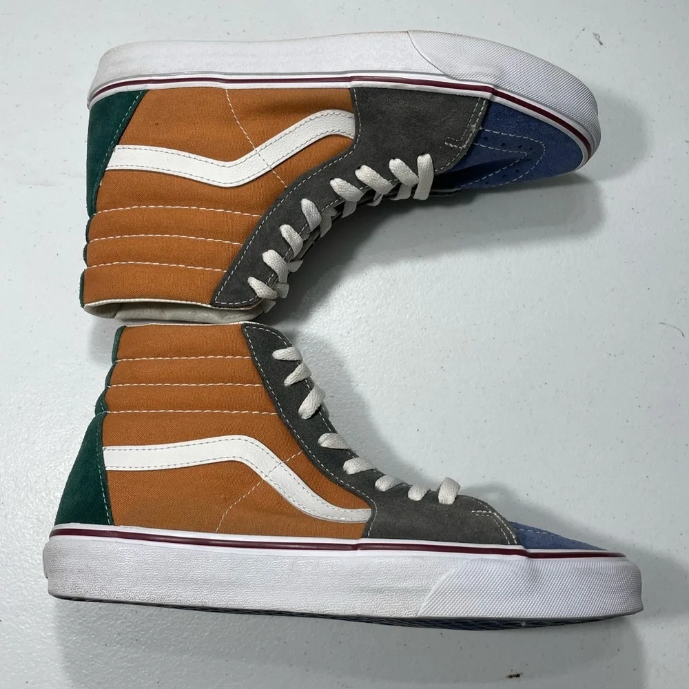 Vans Men's Blue and Gray High-Top Sneakers Size 9.5 Women’s 11 SB-40 - Picture 5 of 9